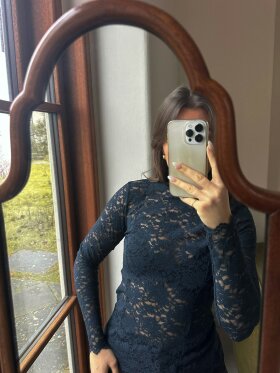 Neo Noir - Liza Laceflower Blouse Navy Neo Noir - Liza Laceflower Blouse Navy