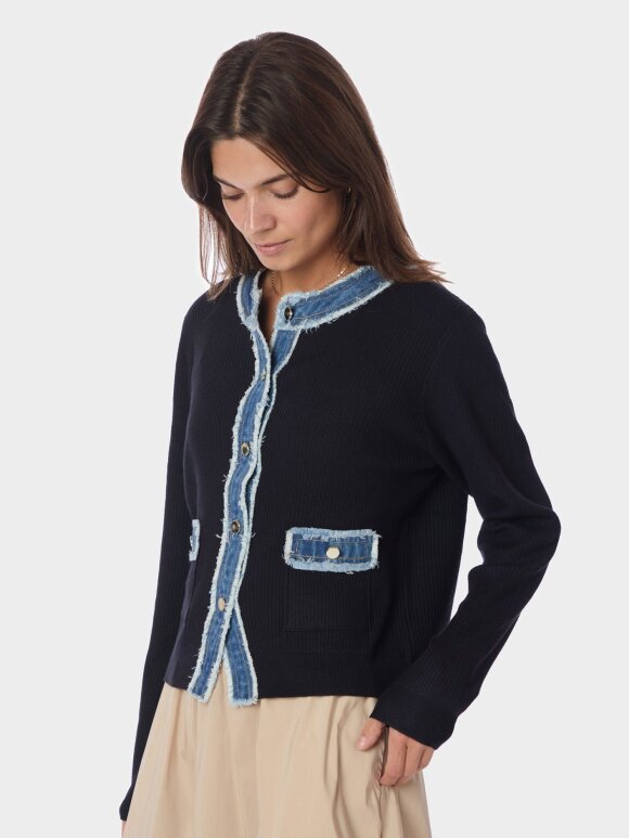 Neo Noir - Zelma Knit Denim Cardigan