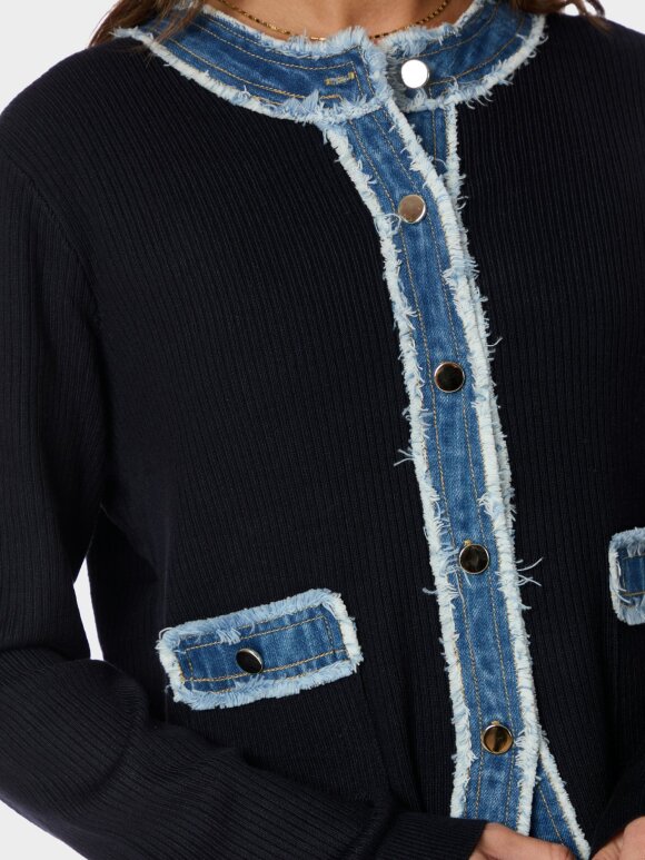 Neo Noir - Zelma Knit Denim Cardigan