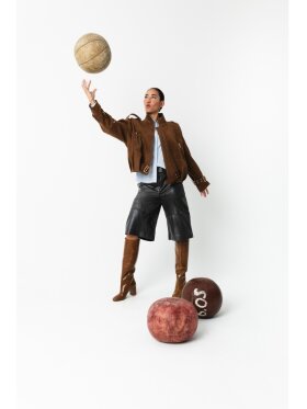 Coster Copenhagen - Leather Shorts Petra fit black