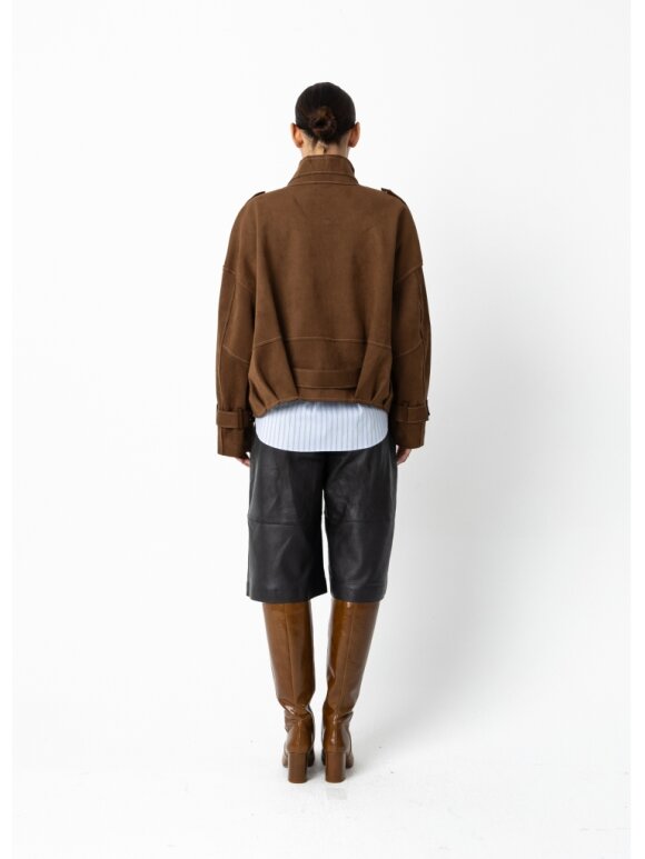 Coster Copenhagen - Leather Shorts Petra fit black