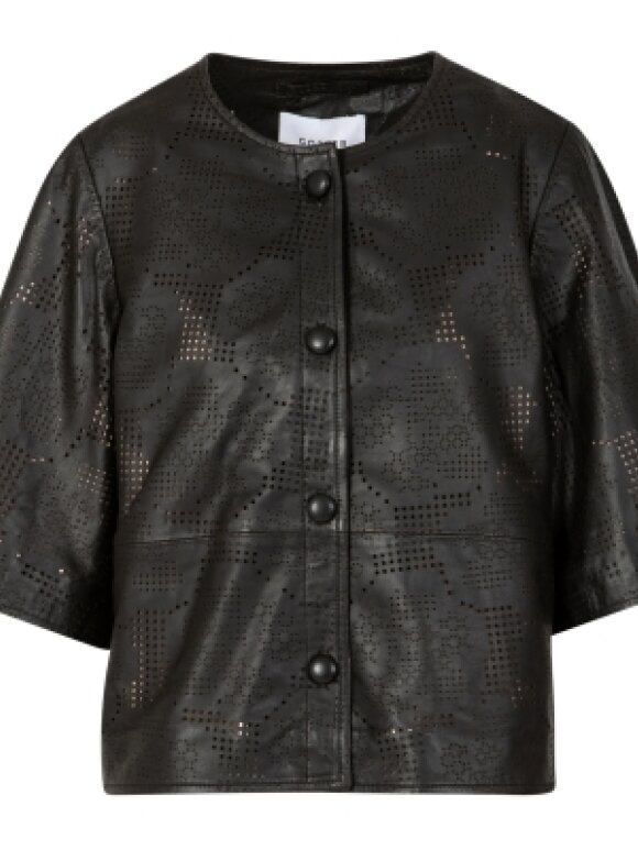 Coster Copenhagen - Leather shirt with laser cut