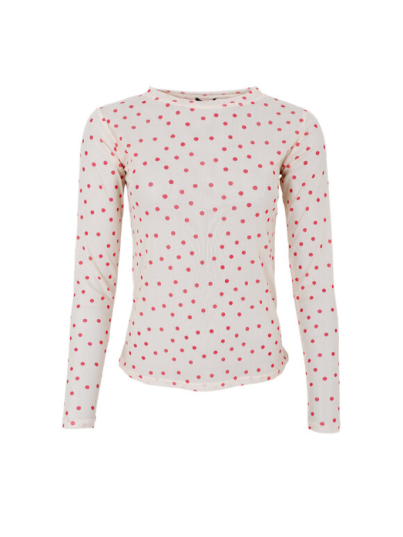 Black Colour - BCAnnie Mesh Blouse Red Dot