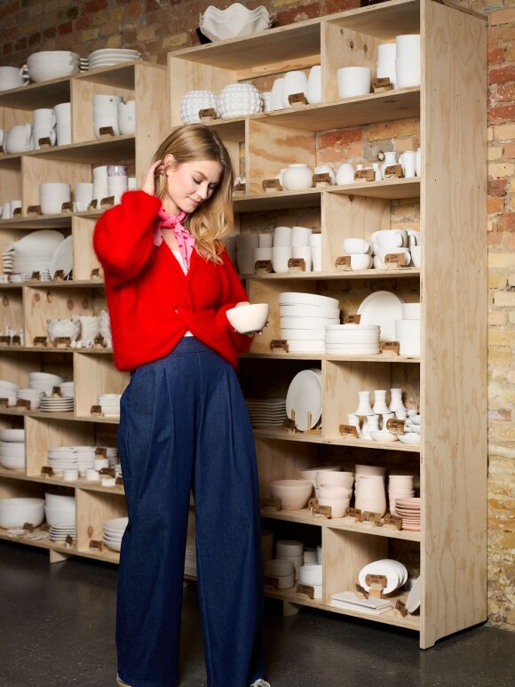 Black Colour - BCBjoerk Cross Jumper Red