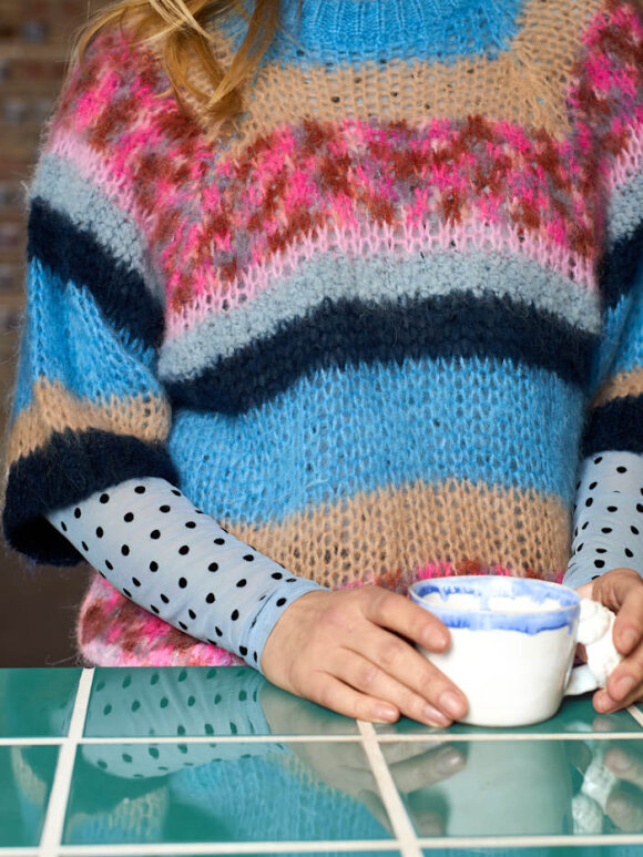 Black Colour - BCSophie Striped Jumper Blue