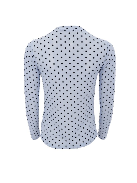 Black Colour - BCJennie Dotted Mesh Blouse