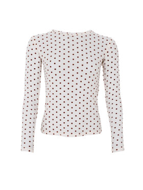 Black Colour - BCJennie Dotted Mesh Blouse