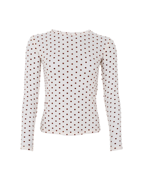 Black Colour - BCJennie Dotted Mesh Blouse