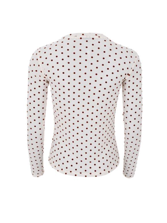 Black Colour - BCJennie Dotted Mesh Blouse