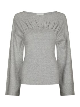 Neo Noir - Kaiba Knit Blouse Light Grey