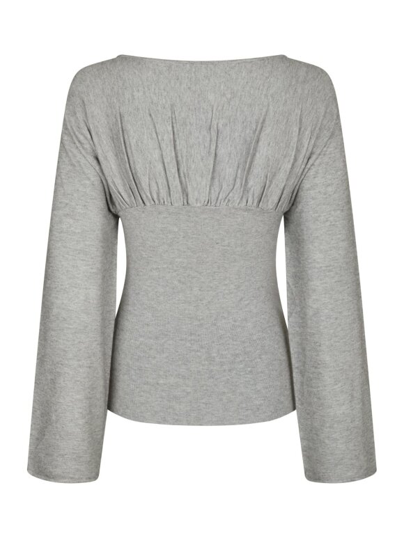 Neo Noir - Kaiba Knit Blouse Light Grey
