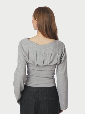 Neo Noir - Kaiba Knit Blouse Light Grey