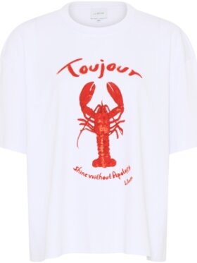La Rouge - T-shirt w. Lobster Print White La Rouge - T-shirt w. Lobster Print White