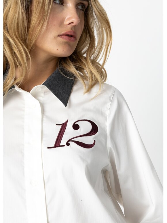 Coster Copenhagen - Shirt With rib Collar White