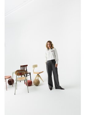 Coster Copenhagen - Shirt With rib Collar White