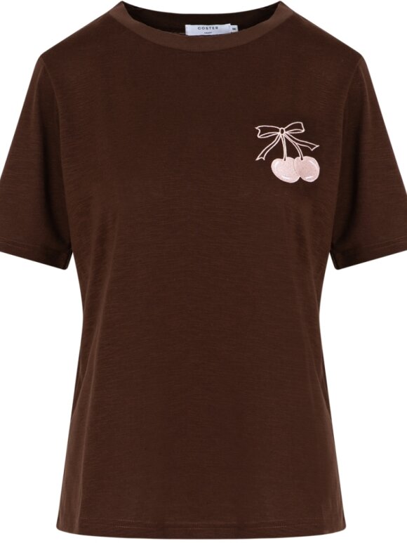 Coster Copenhagen - Mini Cherry t-shirt Chocolate