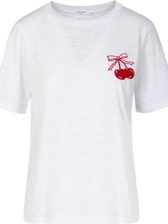 Coster Copenhagen - Mini Cherry t-shirt white