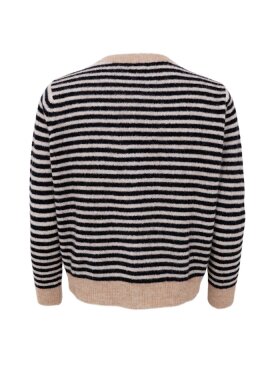 Black Colour - BCDell Striped Knit Cardigan