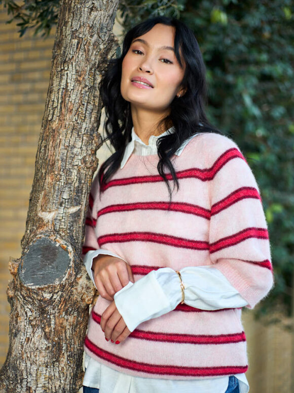 Black Colour - BCDell SS Jumper Rose Red