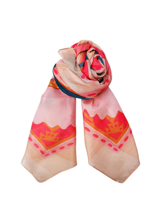 Black Colour - BCViola Silk Scarf Peach Rose