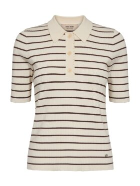 Mos Mosh - MMCaliz Stripe SS Knit Coffee