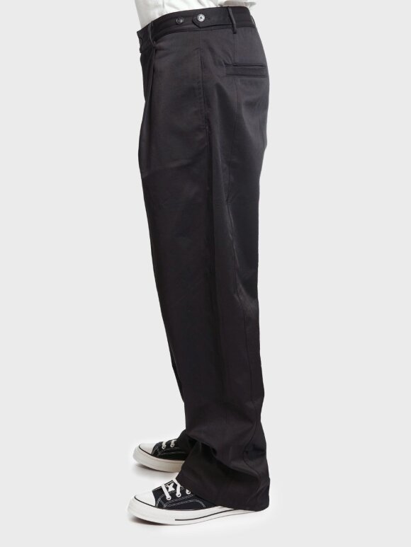 LAU--LAU - LAU Wide Pleated Trousers