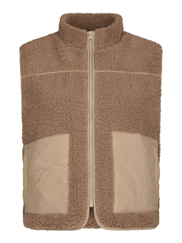Neo Noir - Scout Teddy Waistcoat taupe