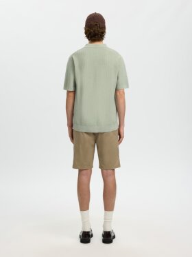 Selected - SLHMATTIS SS LINEN BLEND POLO