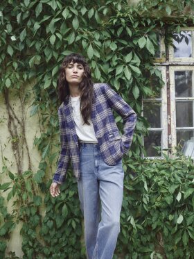 Mos Mosh - MMBlake Chec Blazer Crown Blue Mos Mosh - MMBlake Chec Blazer Crown Blue