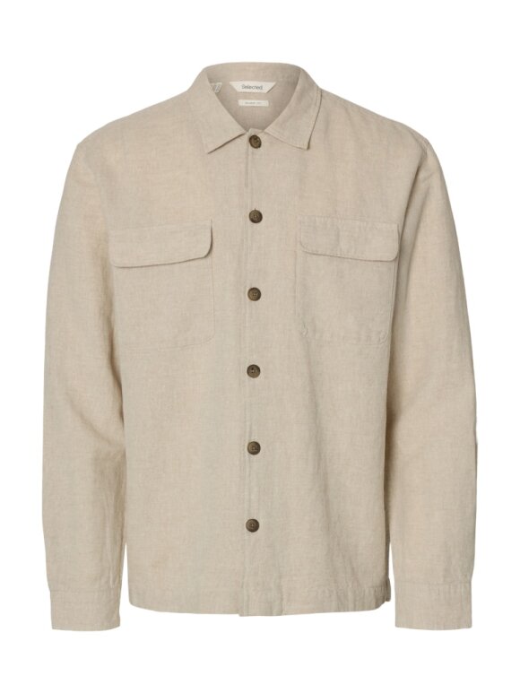 Selected - SLHLeroy Linen Blend Overshirt