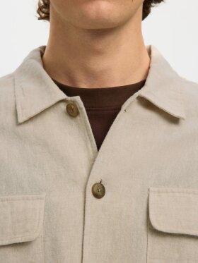 Selected - SLHLeroy Linen Blend Overshirt Selected - SLHLeroy Linen Blend Overshirt