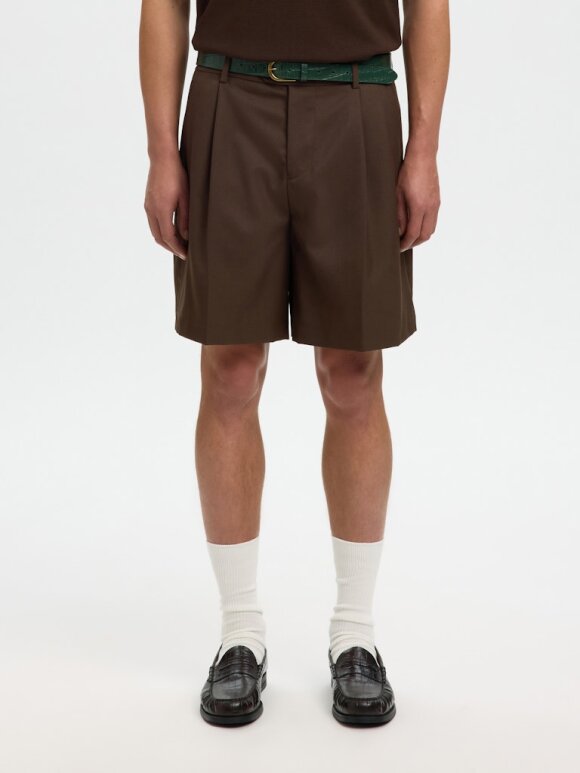 Selected - SLHLOOSE-OTTO LEO WOOL SHORTS