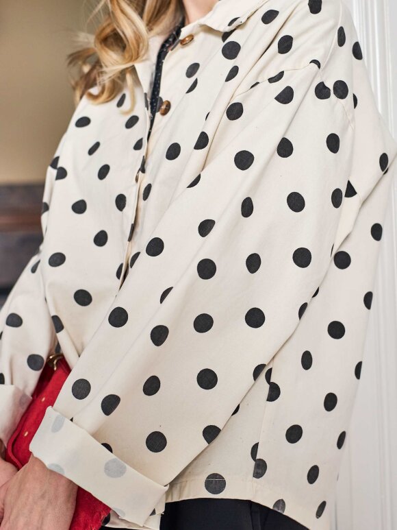 Black Colour - BCEllie Shirt Jacket White Dot