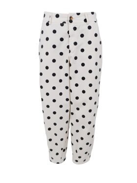 Black Colour - BCEllie Barrel Pant White Dot Black Colour - BCEllie Barrel Pant White Dot