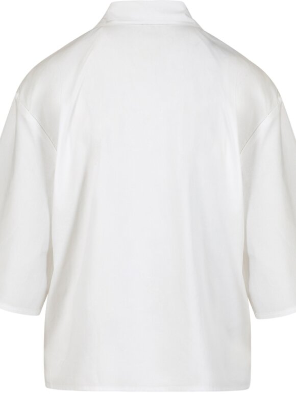 Coster Copenhagen - Shirt with botton sleeves Whit