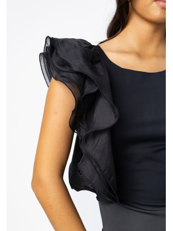 Coster Copenhagen - Top with Ruffle sleeves Black