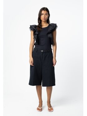 Coster Copenhagen - Top with Ruffle sleeves Black