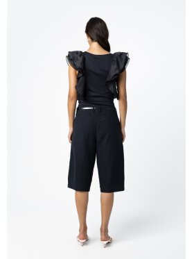 Coster Copenhagen - Top with Ruffle sleeves Black