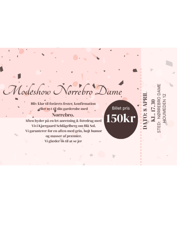 Diverse - Billet Modeshow dame 8 april