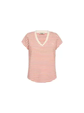 Mos Mosh - MMKala V-SS Stripe Tee Petrifi