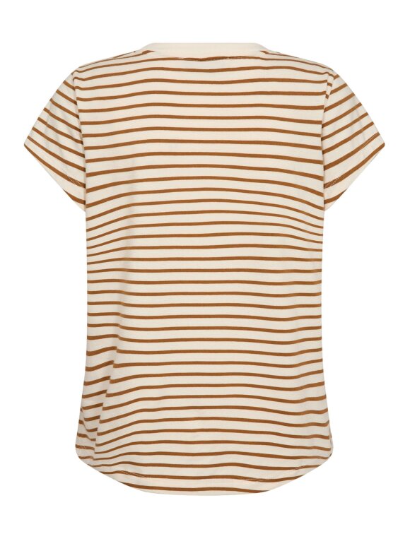 Mos Mosh - MMKala V-SS Stripe Tee Spicy o