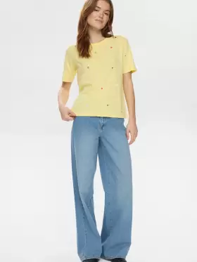 Numph - NUDelora T-shirt GOTS Popcorn Numph - NUDelora T-shirt GOTS Popcorn