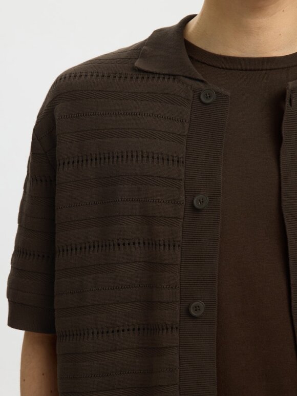 Selected - SLHPalle SS Knit Polo Cardigan