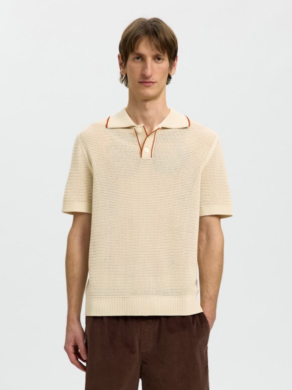 Selected - SLHJesse Knit Open SS Polo