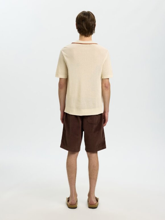 Selected - SLHJesse Knit Open SS Polo