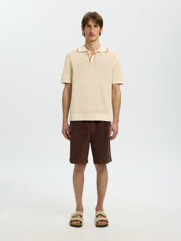Selected - SLHJesse Knit Open SS Polo