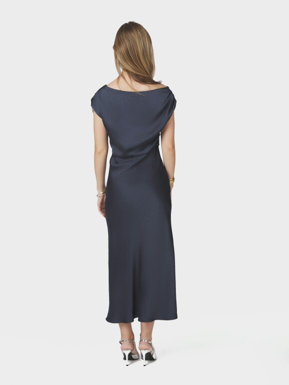 Neo Noir - Lilith Heavy Sateen Dress Blue