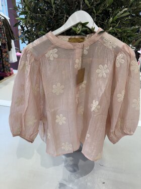 Boho Love - Bluse med Blomst Rosa Boho Love - Bluse med Blomst Rosa