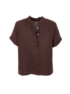 Black Colour - BCMelina SS Linen shirt Coffee