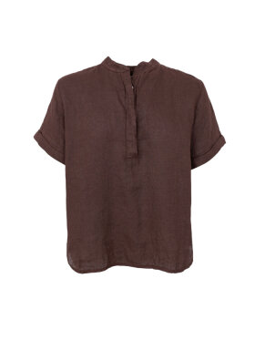 Black Colour - BCMelina SS Linen shirt Coffee